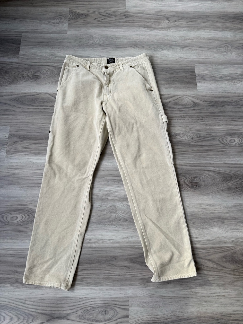 Wesc Men's Cream Corduroy Carpenter Pants - Neutral Beige